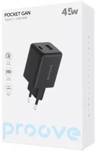 Фото: Зарядний пристрій Proove Pocket GaN 45W Black (WCPG45110001) № 5 | KTC