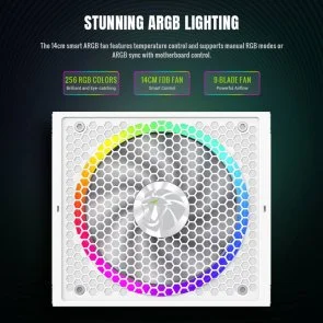 Фото: Блок живлення Gamemax 850W RGB 850G WH № 7 | KTC