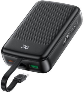 Батарея універсальна Acefast M14 20000mAh 22.5W Black with Cable Type-C (6974316283966)