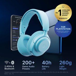 Гарнітура накладна Steelseries Arctis Nova 3P Wireless, Aqua ( Gaming )
