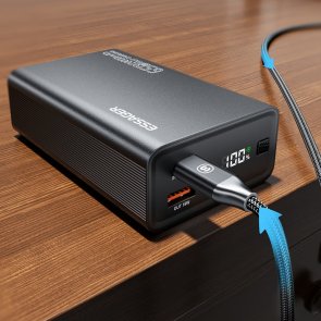 Батарея універсальна Essager Red 65W digital display 20000mAh Black (EDY65-LD01-Z)