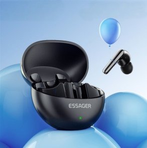 Навушники ESSAGER Yuexin Double Noise Cancelling TWS Bluetooth Earphones Black