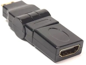 Фото: Перехідник PowerPlant HDMI F / Mini HDMI M Black 360 degrees (KD00AS1300) № 3 | KTC