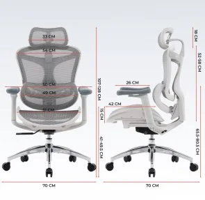 Фото: Крісло SIHOO Doro C300L White (DORO-C300L-A3-102) № 18 | KTC