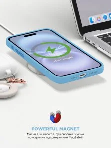 Фото: Чохол ArmorStandart for Apple iPhone 16 - ICON2 MagSafe Capri Blue (ARM80183) № 8 | KTC