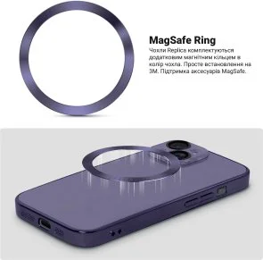 Фото: Чохол ArmorStandart for Apple iPhone 15 - Replica MagSafe Dark Purple (ARM76224) № 4 | KTC