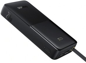 Батарея універсальна Baseus Bipow 2 20000mAh, 20W, 2xUSB, 1xType-C, Black