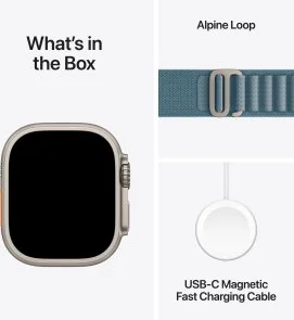 Фото: Смарт годинник Apple Watch Ultra 3 - 49mm Natural Titanium Case with Light Blue Alpine Loop - Medium (MEWM4) № 7 | KTC