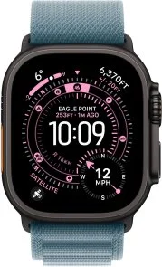 Фото: Ремінець Apple for Apple Watch 49mm - Alpine Loop Black Titanium Finish Light Blue - Large (MG9M4) № 2 | KTC