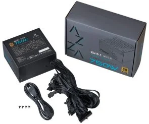 Фото: Блок живлення AZZA 750W PSAZ-750G ATX3.1 (PSAZ-750G(ATX 3.1)) № 3 | KTC