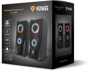 Колонки Yenkee (2.0) YSP 2003RGB (2x3Вт), Black