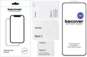 Фото: Захисне скло BeCover 10D for Motorola G05/E15 - Black (713575) № 2 | KTC