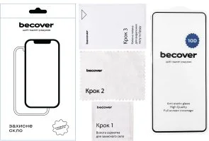 Фото: Захисне скло BeCover 10D for Motorola G15/G15 Power - Black (713574) № 3 | KTC