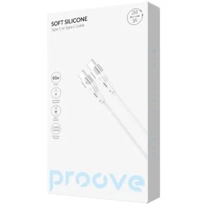 Фото: Кабель Proove Soft Silicone 60W Type-C / Type-C 2m White (CCSO60002222) № 5 | KTC