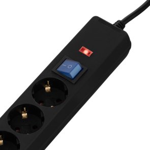 Мережевий фільтр 2E U03C14M1BK 3/1m USB Black (2E-U03C14M1BK)