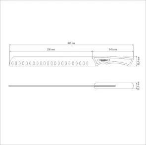 Фото: Ніж кухонний слайсерний Tramontina Churrasco 30.5cm Black (22842/112) № 8 | KTC