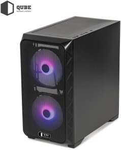 Корпус QUBE Flow Black with window (FLOW_FBNU3)