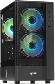 Корпус QUBE Geon ARGB Black with window (GEON_GBNU3)