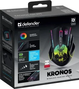 Фото: Миша Defender Kronos GM-695 Black (52695) № 8 | KTC
