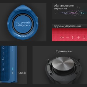 Портативна колонка HiFuture Ripple Black (ripple.black.)