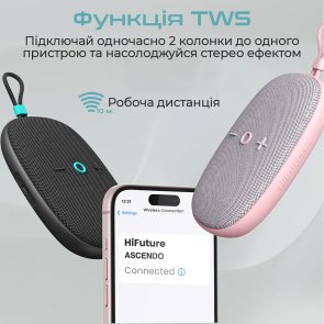 Портативна колонка HiFuture Ascendo Black (ascendo.black)