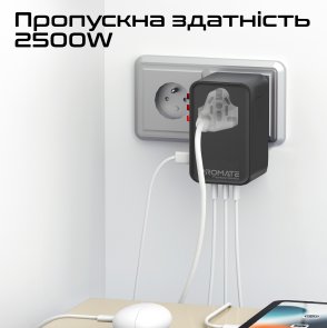 Зарядний пристрій Promate TripMate GaN160 (tripmate-gan160)