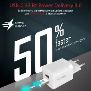 Фото: Зарядний пристрій Promate Powerport-33 White (powerport-33.white) № 5 | KTC
