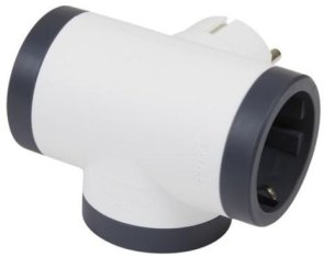 Розгалужувач: 220V Legrand, 3 розетки, White/Black (694520)