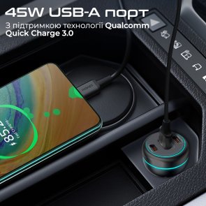  Автомобільний зарядний пристрій Promate PowerDrive-230 (6959144064772)