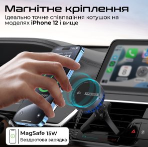 Кріплення для мобільного телефону Promate Magchill-qi2 (6959144066158)