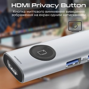USB-хаб Promate ComandHub-Lite (6959144066615)