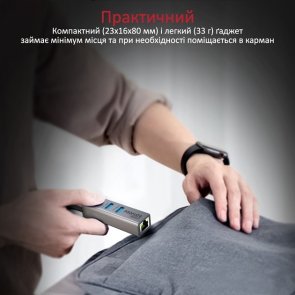 USB-хаб Promate GigaHub-C Grey (6959144054902)