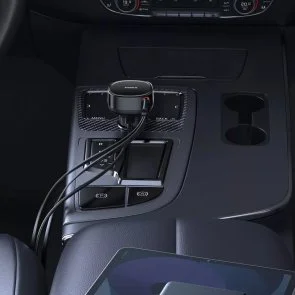 Фото: Автомобільний зарядний пристрій Baseus Enjoyment Pro Car Charger Type-C 60W with Retractable Cable USB-C/Lightning Black (C00057802111-00) № 9 | KTC