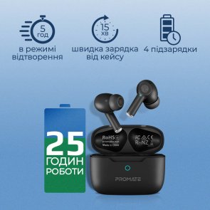 Навушники Promate Propods Black (6959144062594)