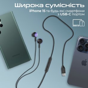 Гарнітура Promate Lumibuds-c Black (6959144064307)