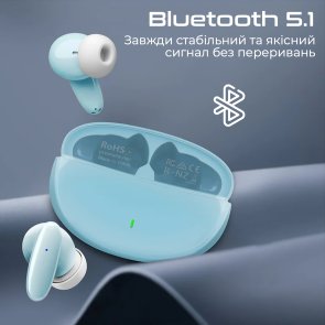 Навушники Promate Lush Blue (6959144061191)