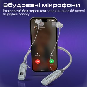 Гарнітура Promate Leap Silver (6959144064291)