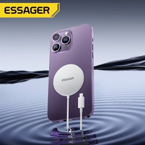 Бездротовий зарядний пристрій ESSAGER Wind 2in1 Wireless Charger 15W White (EWXCX-CF02-Z)