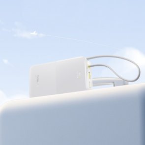 Батарея універсальна Baseus EnerFill FC51 Bipow2 Pro 20000mAh 22.5W PD/QC build-in cable White (E0027700)