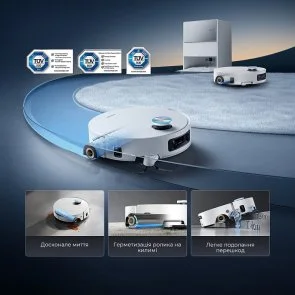 Фото: Робот-пилосос Dreame Aqua 10 Ultra Roller Complete White (RLH71DE-1-wh) № 9 | KTC
