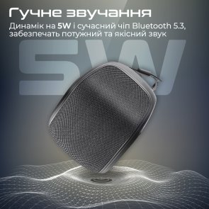 Портативна колонка Promate Mood Black (6959144064994)