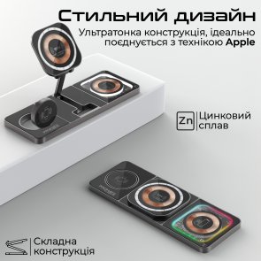 Бездротова зарядна станція Promate auraslate-trio