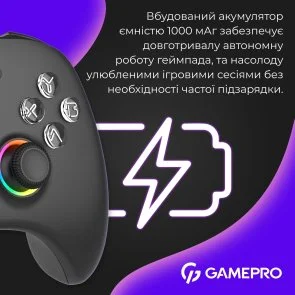 Фото: Геймпад GamePro GPX13BDOC Wireless Black № 15 | KTC