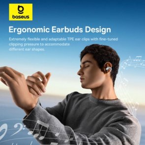 Гарнітура вкладиші Baseus AirGo 1 Ring TWS Bluetooth, White