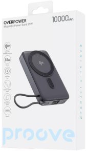 Батарея універсальна Proove OverPower 10000mAh, 1xType-C, Qi2, 35W, Gray
