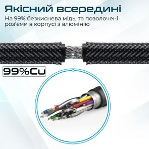 Фото: Кабель Promate ProLink4K1-300 HDMI / HDMI v.2.0 3m Black (6959144031699) № 3 | KTC