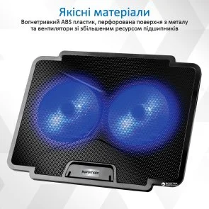 Фото: Підставка для ноутбука Promate Airbase-1 Black (6959144031989) № 6 | KTC