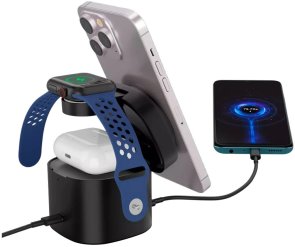 Бездротовий зарядний пристрій Canyon OnCharge 405 4in1 15W, Black + Adapter