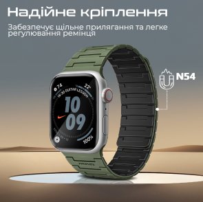 Ремінець Promate Magband-MS for Apple Watch 42/44/45/49mm Green (6959144067360)