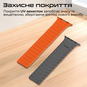 Ремінець Promate for Apple Watch 42/44/45/49mm - Magband-MS Grey (6959144067353)